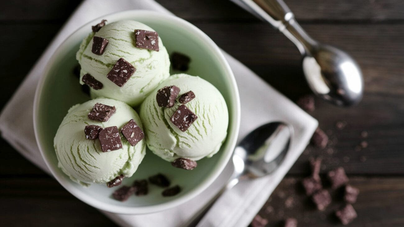 Mint Chip Keto Ice Cream with Sugar Free Crunch