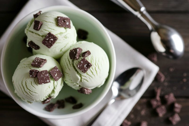 Mint Chip Keto Ice Cream with Sugar Free Crunch Mint Chip Keto Ice Cream with Sugar Free Crunch