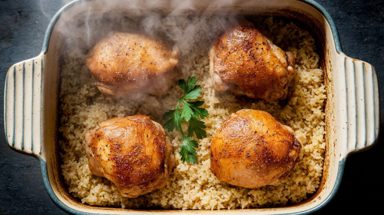 Baked Chicken and Rice: The Ultimate Set-It-and-Forget-It Dinner Baked Chicken and Rice