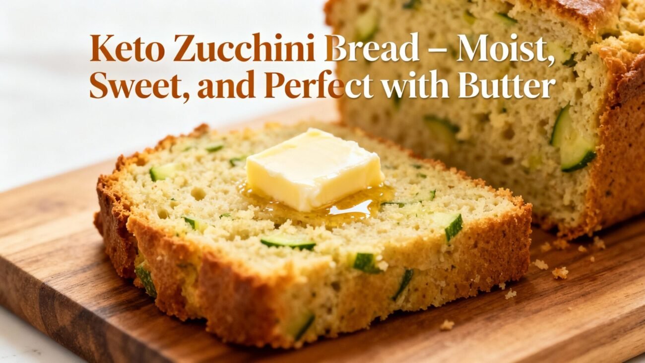 Keto Zucchini Bread – Moist, Sweet, and Perfect with Butter Keto Zucchini Bread
