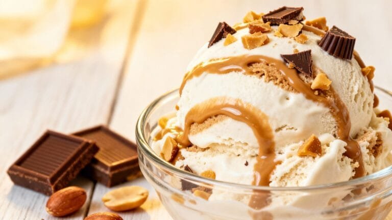 Peanut Butter Cup Keto Ice Cream