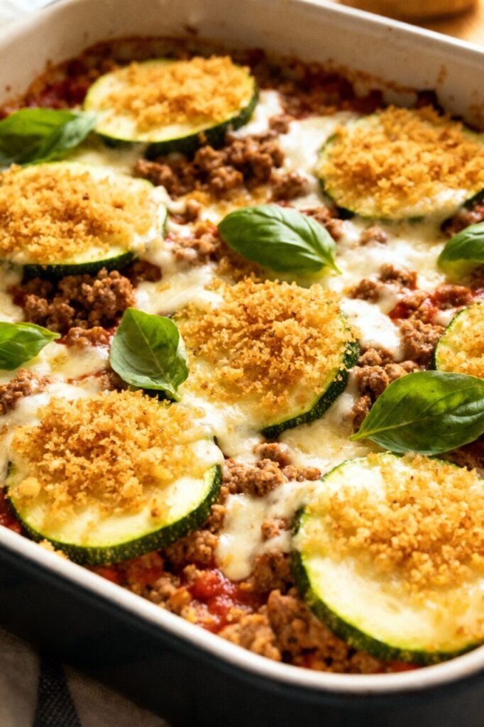 7 Quick Low Carb Casseroles for Insanely Busy Weeknights Zucchini Ground Turkey Parmesan Bake