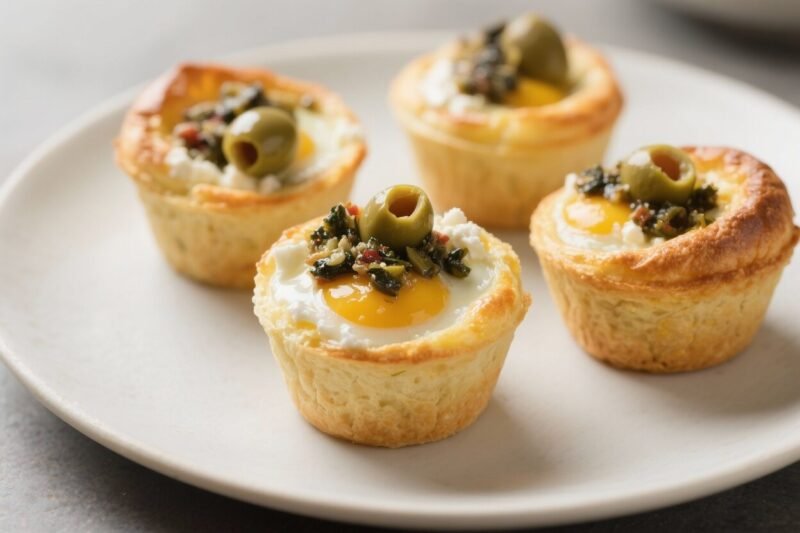 Mediterranean Olive Tapenade Keto Feta Egg Soufflé Cups – Savory, Simple, and Satisfying