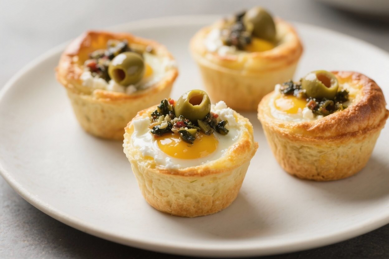 Mediterranean Olive Tapenade Keto Feta Egg Soufflé Cups - Savory, Simple, and Satisfying Mediterranean Olive Tapenade Keto Feta Egg Soufflé Cups