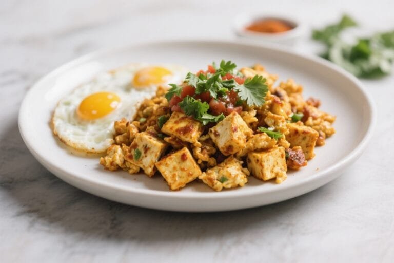 Indian Paneer & Egg Keto Masala Scramble With Cilantro Salsa – A Flavor-Packed Low-Carb Breakfast