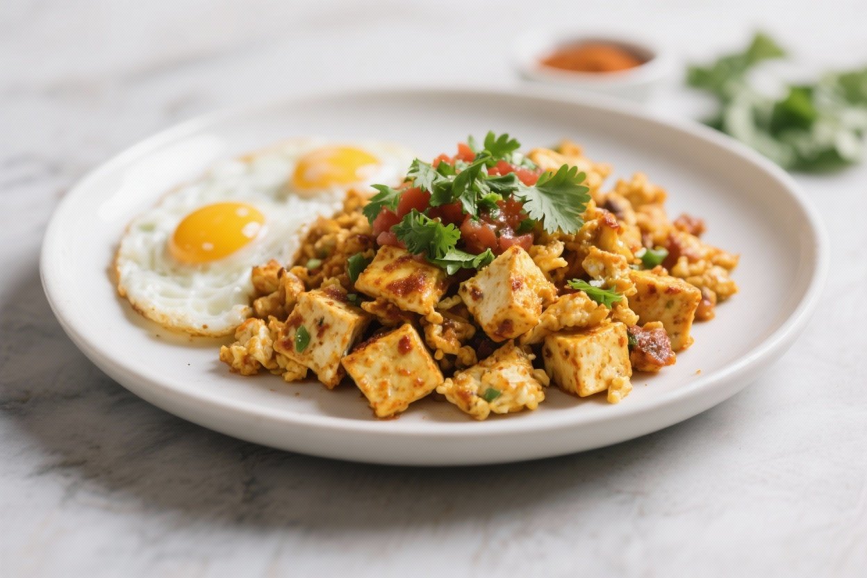 Indian Paneer & Egg Keto Masala Scramble With Cilantro Salsa - A Flavor-Packed Low-Carb Breakfast