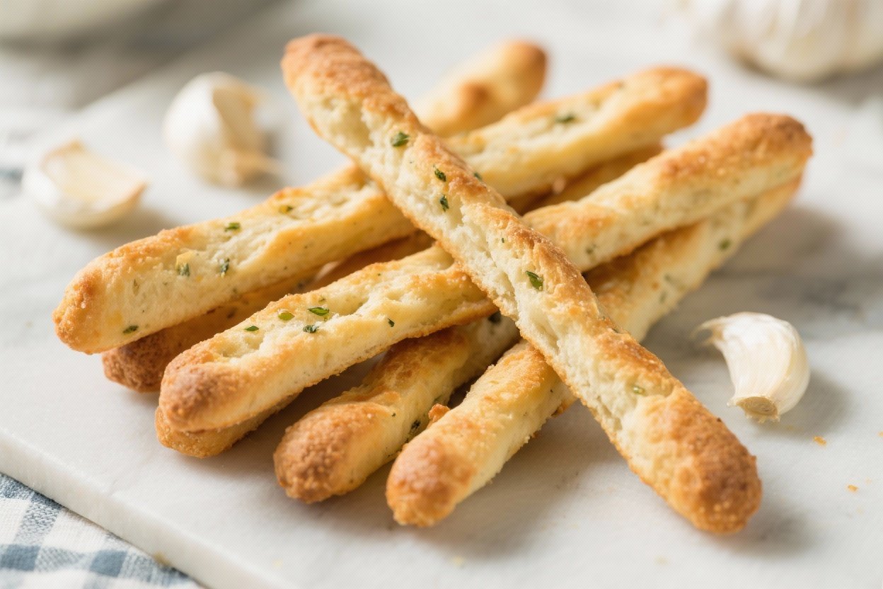 Keto Fathead Garlic Breadsticks