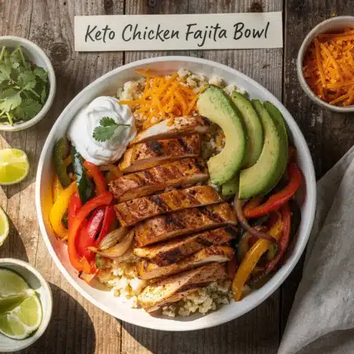 Keto Chicken Fajita Bowl Recipe
