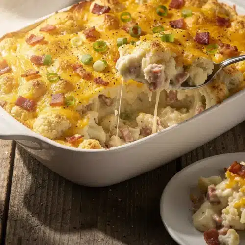 Keto Loaded Cauliflower Bake