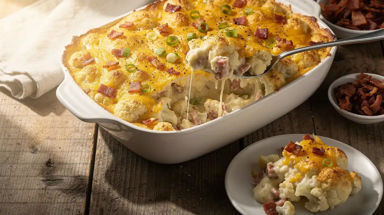 Keto Loaded Cauliflower Bake