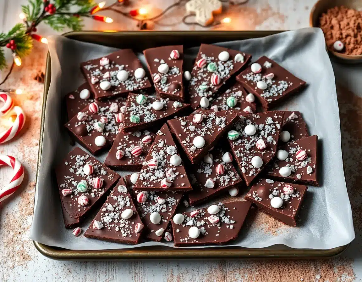 Keto Peppermint Chocolate Bark