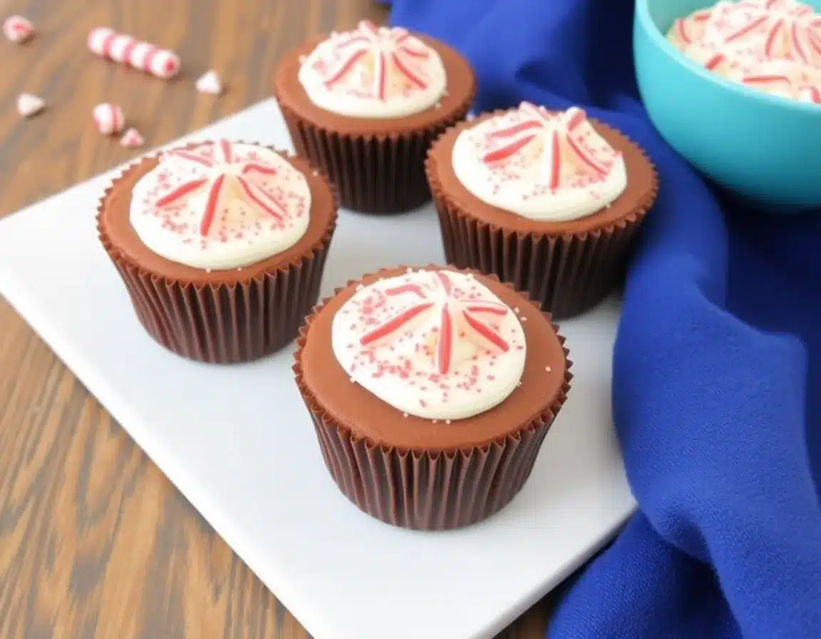 Keto Chocolate Peppermint Mousse Cups