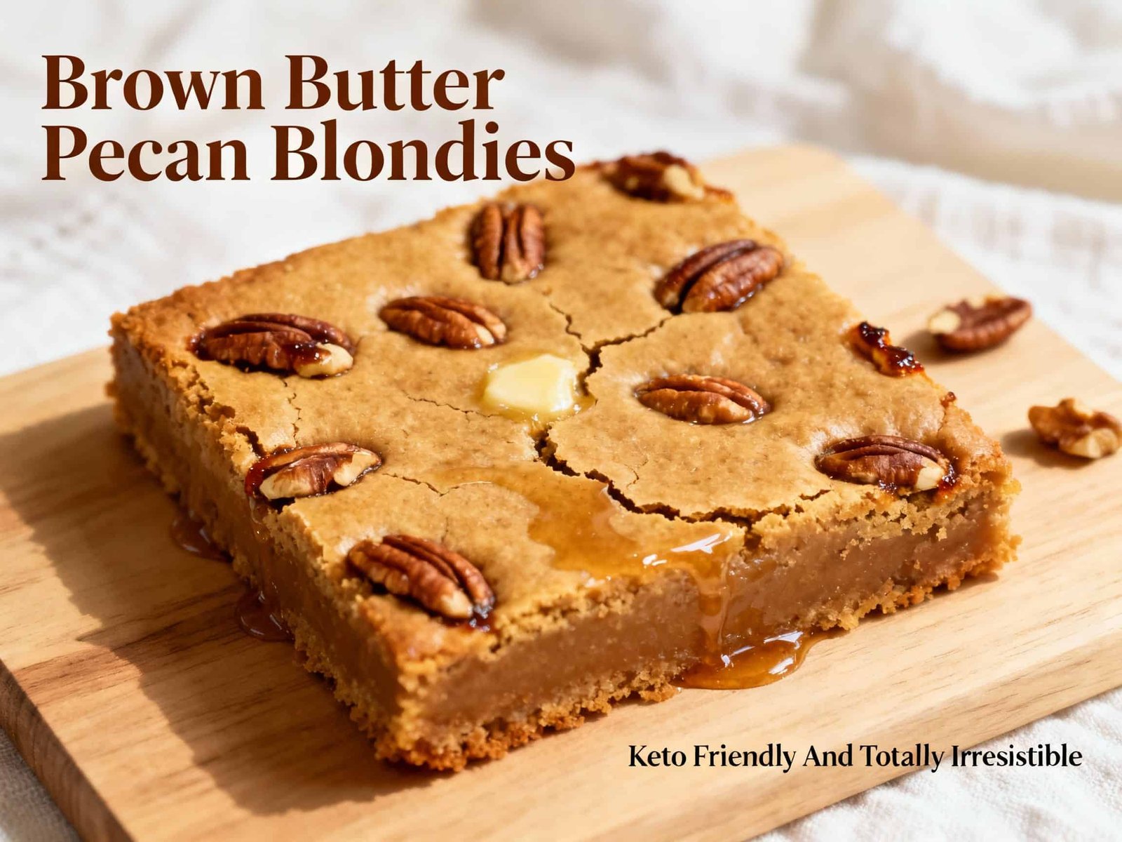 Brown Butter Pecan Blondies (Keto Friendly And Totally Irresistible)