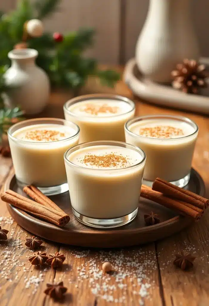 Keto Eggnog Panna Cotta