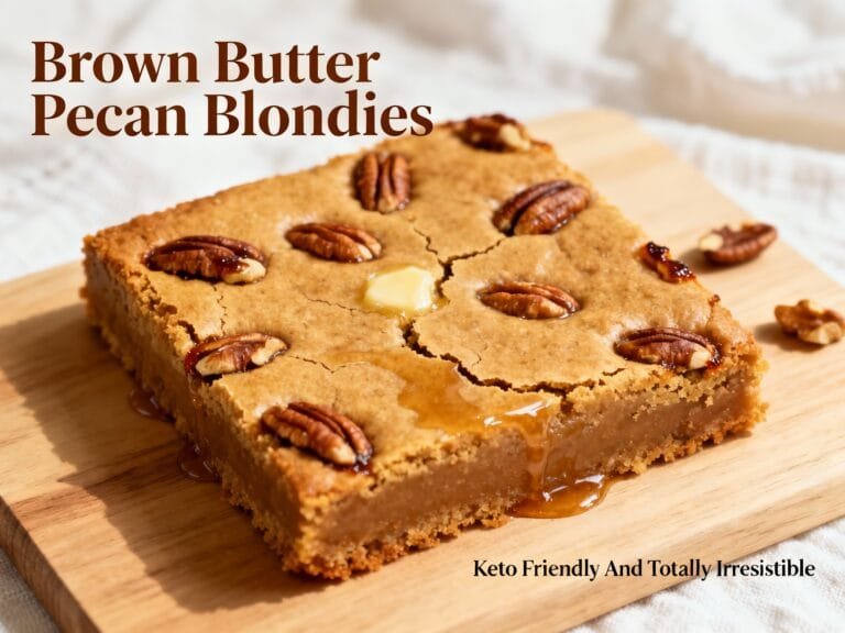 Brown Butter Pecan Blondies (Keto Friendly And Totally Irresistible)