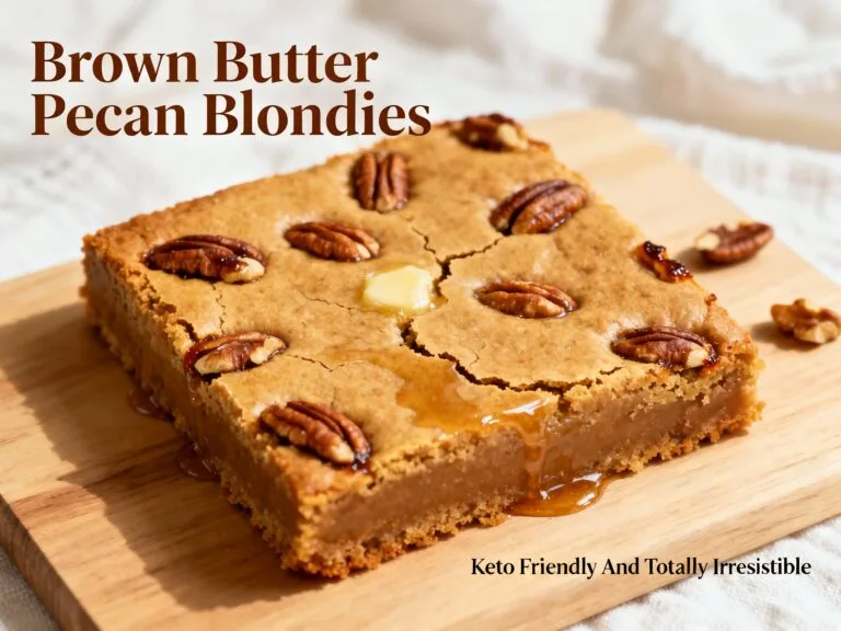 Brown Butter Pecan Blondies (Keto Friendly And Totally Irresistible)