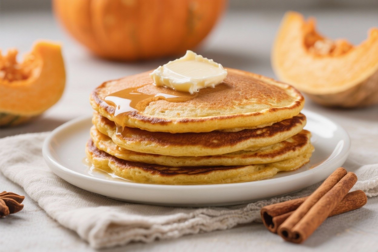 Keto Cinnamon Pumpkin Pancakes