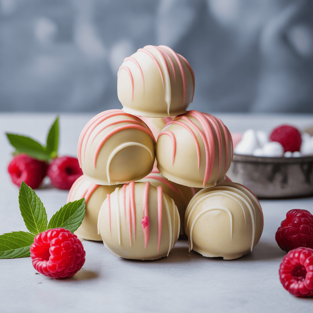 Keto White Chocolate Raspberry Truffles