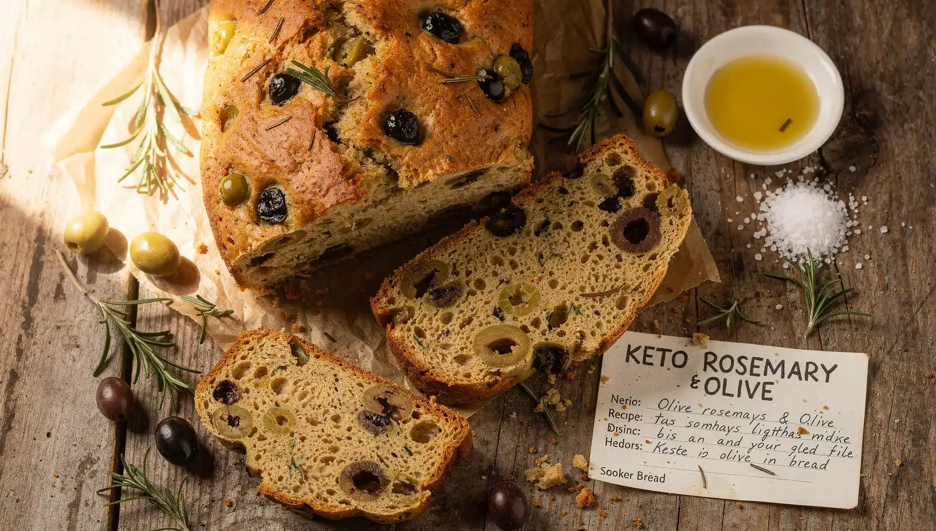 Keto Rosemary & Olive Bread Recipe: A Savory Low-Carb Loaf
