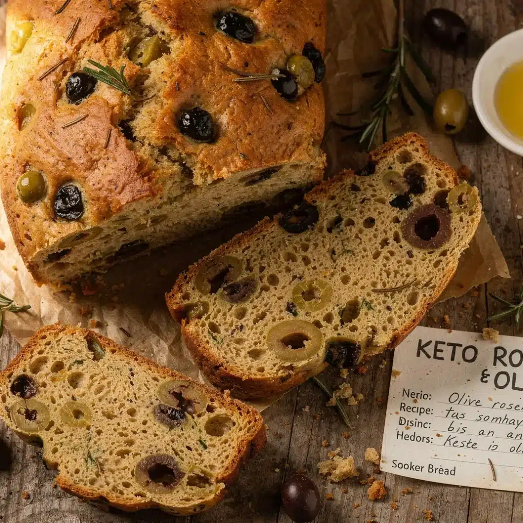 Keto Rosemary & Olive Bread Recipe